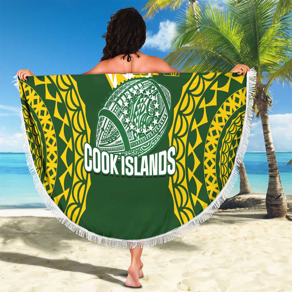 Avaiki Cook Islands Rugby Beach Blanket Kuki Airani Tatau Green - Aussie Hoodie