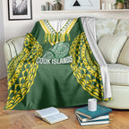Avaiki Cook Islands Rugby Blanket Kuki Airani Tatau Green - Aussie Hoodie