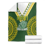 Avaiki Cook Islands Rugby Blanket Kuki Airani Tatau Green - Aussie Hoodie