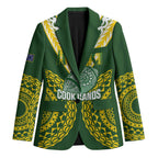 Custom Avaiki Cook Islands Rugby Blazer Kuki Airani Tatau Green - Aussie Hoodie