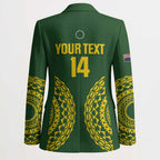Custom Avaiki Cook Islands Rugby Blazer Kuki Airani Tatau Green - Aussie Hoodie