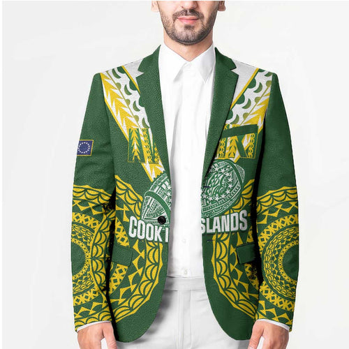 Custom Avaiki Cook Islands Rugby Blazer Kuki Airani Tatau Green - Aussie Hoodie