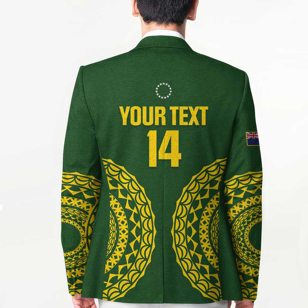 Custom Avaiki Cook Islands Rugby Blazer Kuki Airani Tatau Green - Aussie Hoodie