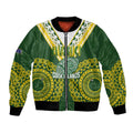 Custom Avaiki Cook Islands Rugby Bomber Jacket Kuki Airani Tatau Green - Aussie Hoodie
