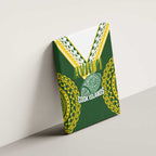 Avaiki Cook Islands Rugby Canvas Wall Art Kuki Airani Tatau Green - Aussie Hoodie