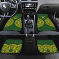 Custom Avaiki Cook Islands Rugby Car Mats Kuki Airani Tatau Green - Aussie Hoodie