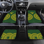 Custom Avaiki Cook Islands Rugby Car Mats Kuki Airani Tatau Green - Aussie Hoodie