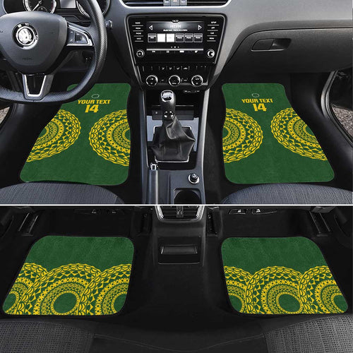 Custom Avaiki Cook Islands Rugby Car Mats Kuki Airani Tatau Green - Aussie Hoodie