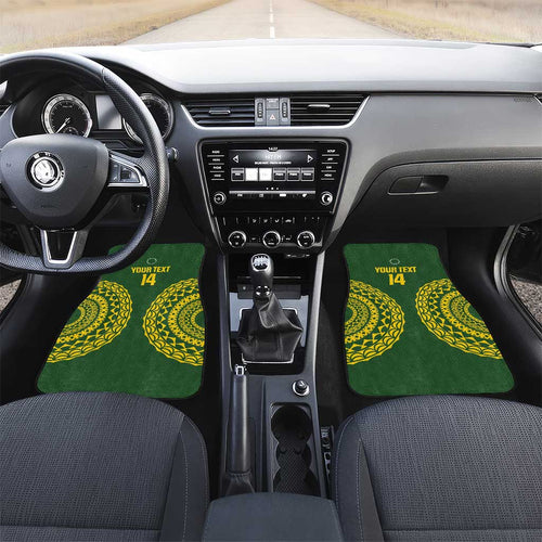 Custom Avaiki Cook Islands Rugby Car Mats Kuki Airani Tatau Green - Aussie Hoodie