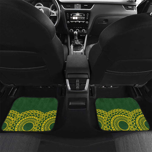 Custom Avaiki Cook Islands Rugby Car Mats Kuki Airani Tatau Green - Aussie Hoodie