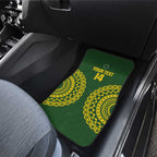 Custom Avaiki Cook Islands Rugby Car Mats Kuki Airani Tatau Green - Aussie Hoodie