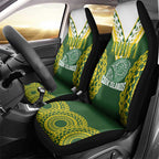 Avaiki Cook Islands Rugby Car Seat Cover Kuki Airani Tatau Green - Aussie Hoodie