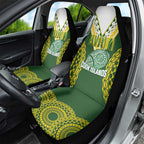 Avaiki Cook Islands Rugby Car Seat Cover Kuki Airani Tatau Green - Aussie Hoodie