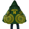 Custom Avaiki Cook Islands Rugby Cloak Kuki Airani Tatau Green - Aussie Hoodie