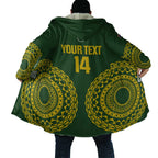 Custom Avaiki Cook Islands Rugby Cloak Kuki Airani Tatau Green - Aussie Hoodie