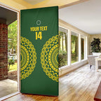 Custom Avaiki Cook Islands Rugby Door Cover Kuki Airani Tatau Green - Aussie Hoodie