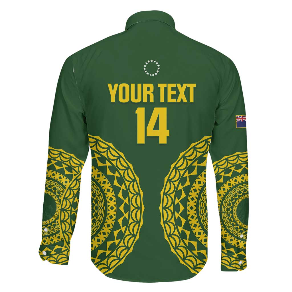 Custom Avaiki Cook Islands Rugby Family Matching Mermaid Dress and Hawaiian Shirt Kuki Airani Tatau Green - Aussie Hoodie