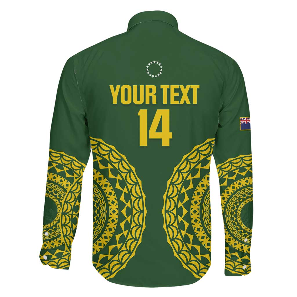 Custom Avaiki Cook Islands Rugby Family Matching Tank Maxi Dress and Hawaiian Shirt Kuki Airani Tatau Green - Aussie Hoodie