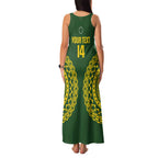 Custom Avaiki Cook Islands Rugby Family Matching Tank Maxi Dress and Hawaiian Shirt Kuki Airani Tatau Green - Aussie Hoodie