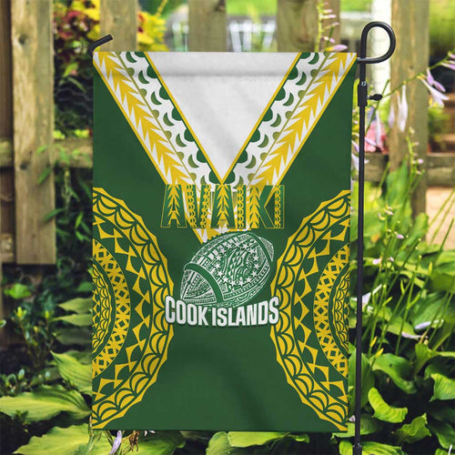 Avaiki Cook Islands Rugby Garden Flag Kuki Airani Tatau Green - Aussie Hoodie