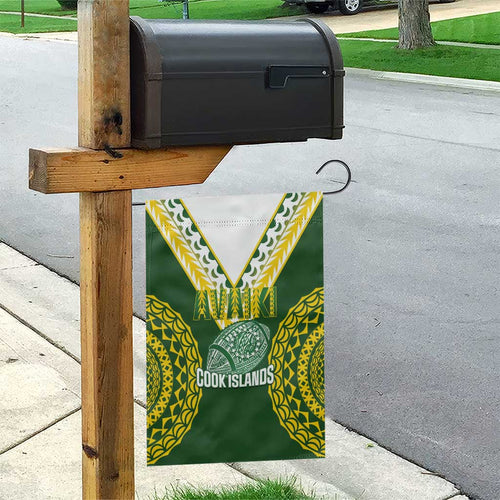 Avaiki Cook Islands Rugby Garden Flag Kuki Airani Tatau Green - Aussie Hoodie
