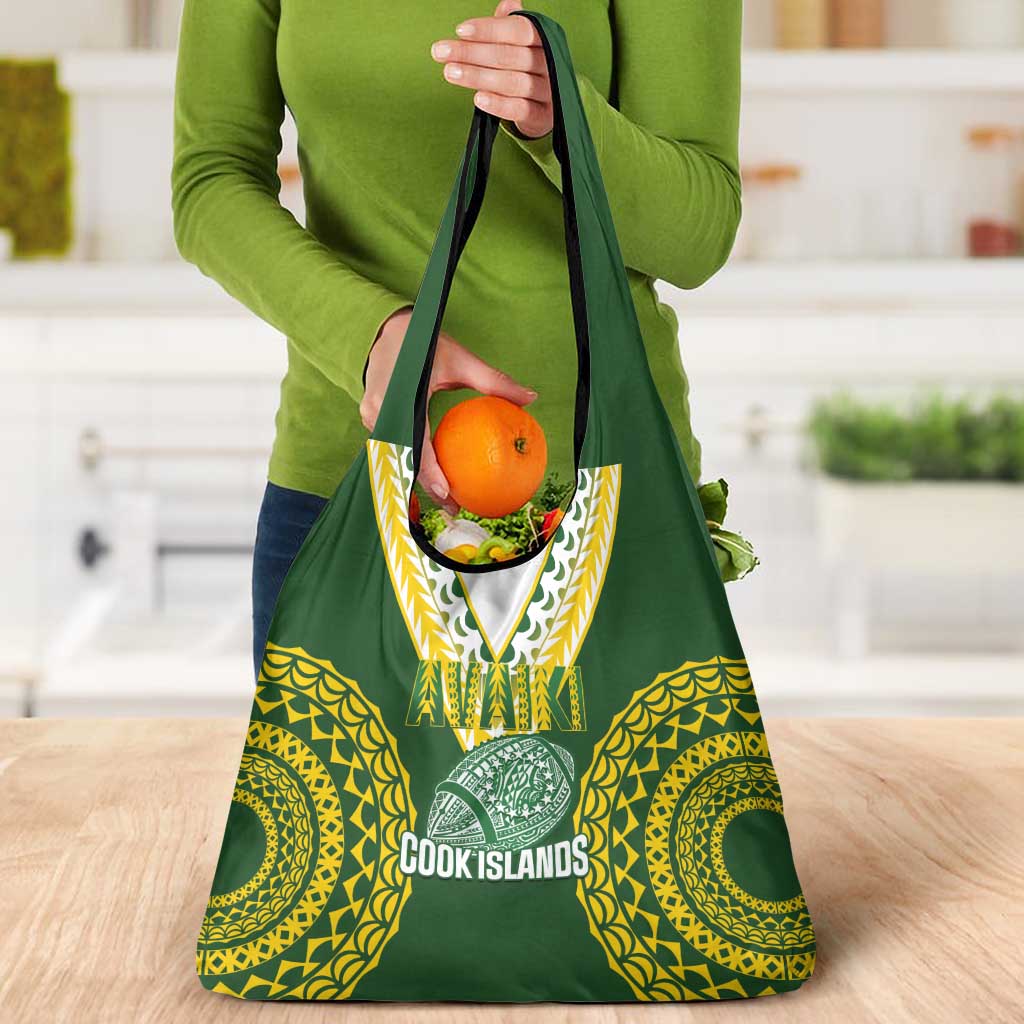 Avaiki Cook Islands Rugby Grocery Bag Kuki Airani Tatau Green - Aussie Hoodie