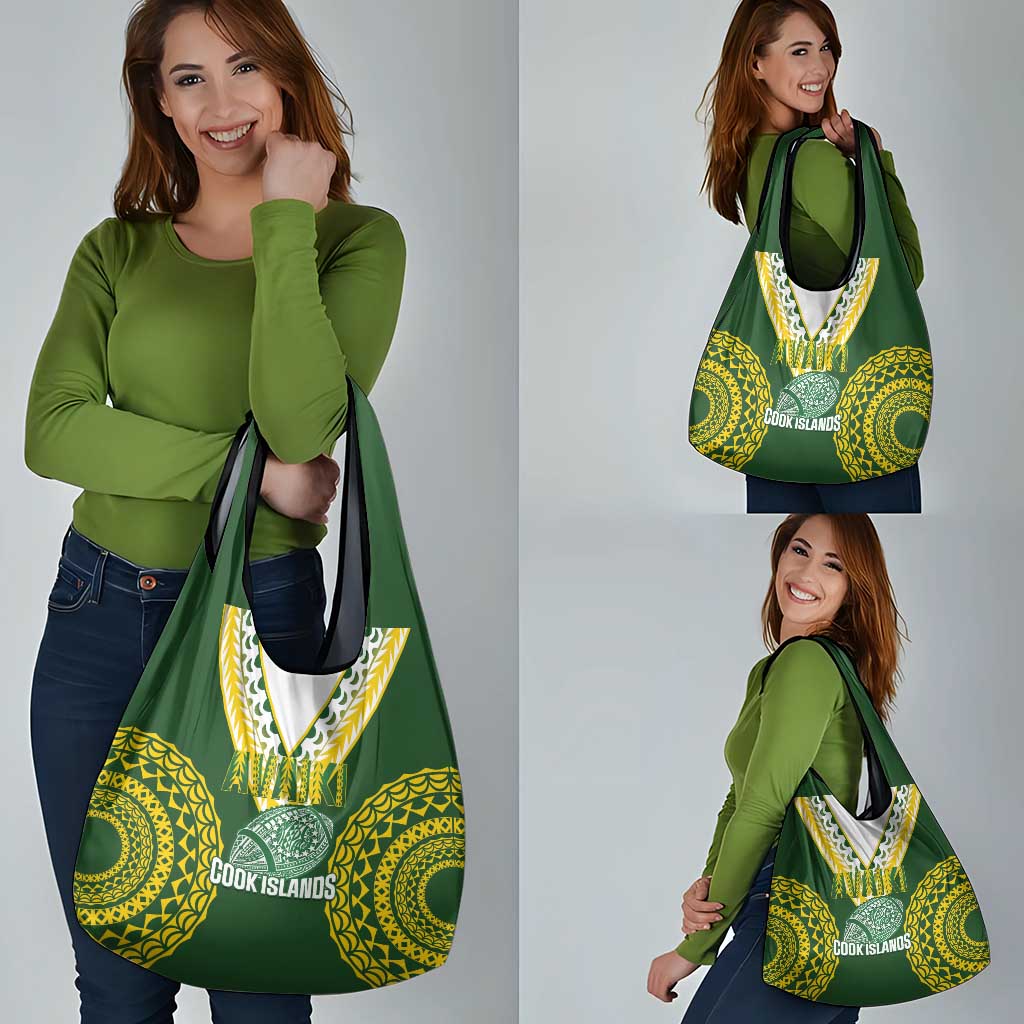 Avaiki Cook Islands Rugby Grocery Bag Kuki Airani Tatau Green - Aussie Hoodie