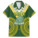 Custom Avaiki Cook Islands Rugby Hawaiian Shirt Kuki Airani Tatau Green - Aussie Hoodie
