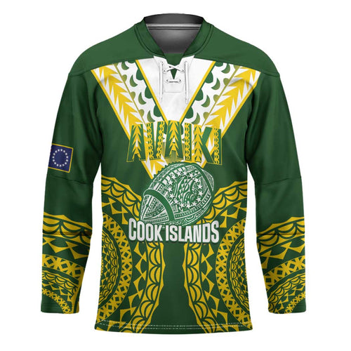 Custom Avaiki Cook Islands Rugby Hockey Jersey Kuki Airani Tatau Green - Aussie Hoodie