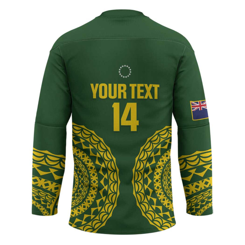 Custom Avaiki Cook Islands Rugby Hockey Jersey Kuki Airani Tatau Green - Aussie Hoodie