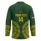 Custom Avaiki Cook Islands Rugby Hockey Jersey Kuki Airani Tatau Green - Aussie Hoodie