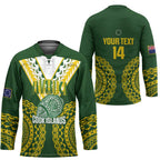 Custom Avaiki Cook Islands Rugby Hockey Jersey Kuki Airani Tatau Green - Aussie Hoodie