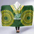 Avaiki Cook Islands Rugby Hooded Blanket Kuki Airani Tatau Green - Aussie Hoodie