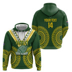 Custom Avaiki Cook Islands Rugby Hoodie Kuki Airani Tatau Green - Aussie Hoodie