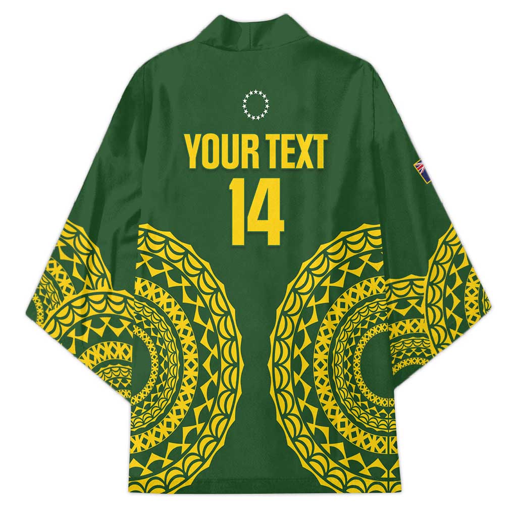 Custom Avaiki Cook Islands Rugby Kimono Kuki Airani Tatau Green - Aussie Hoodie