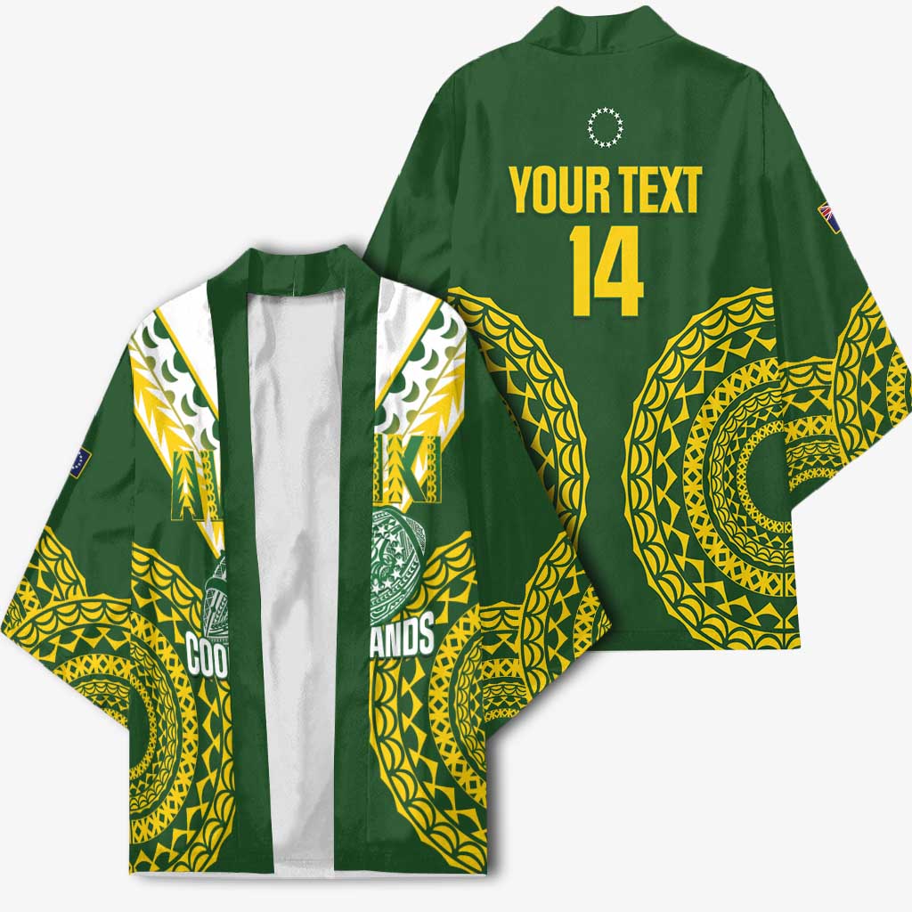 Custom Avaiki Cook Islands Rugby Kimono Kuki Airani Tatau Green - Aussie Hoodie