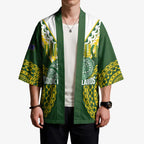 Custom Avaiki Cook Islands Rugby Kimono Kuki Airani Tatau Green - Aussie Hoodie