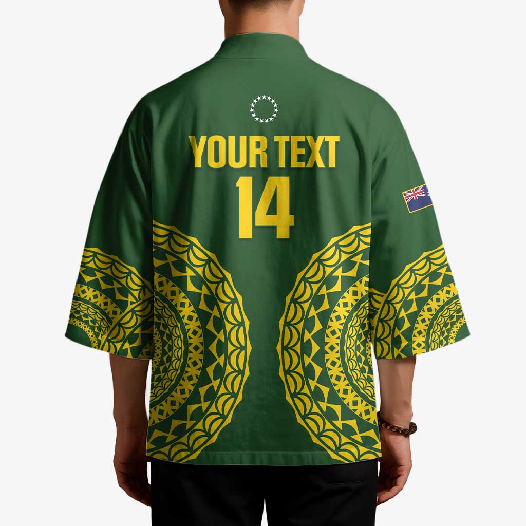 Custom Avaiki Cook Islands Rugby Kimono Kuki Airani Tatau Green - Aussie Hoodie