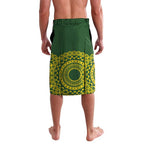 Custom Avaiki Cook Islands Rugby Lavalava Kuki Airani Tatau Green - Aussie Hoodie