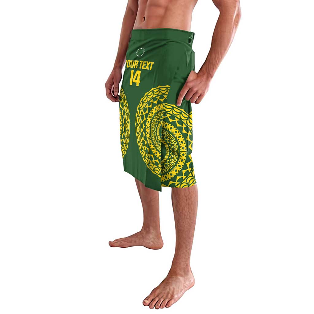 Custom Avaiki Cook Islands Rugby Lavalava Kuki Airani Tatau Green - Aussie Hoodie