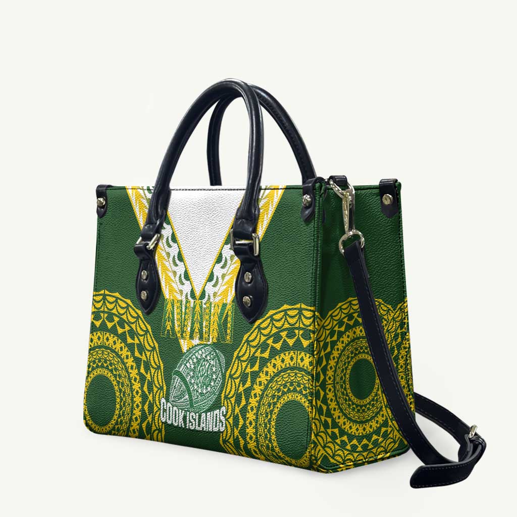 Avaiki Cook Islands Rugby Leather Bag Kuki Airani Tatau Green - Aussie Hoodie