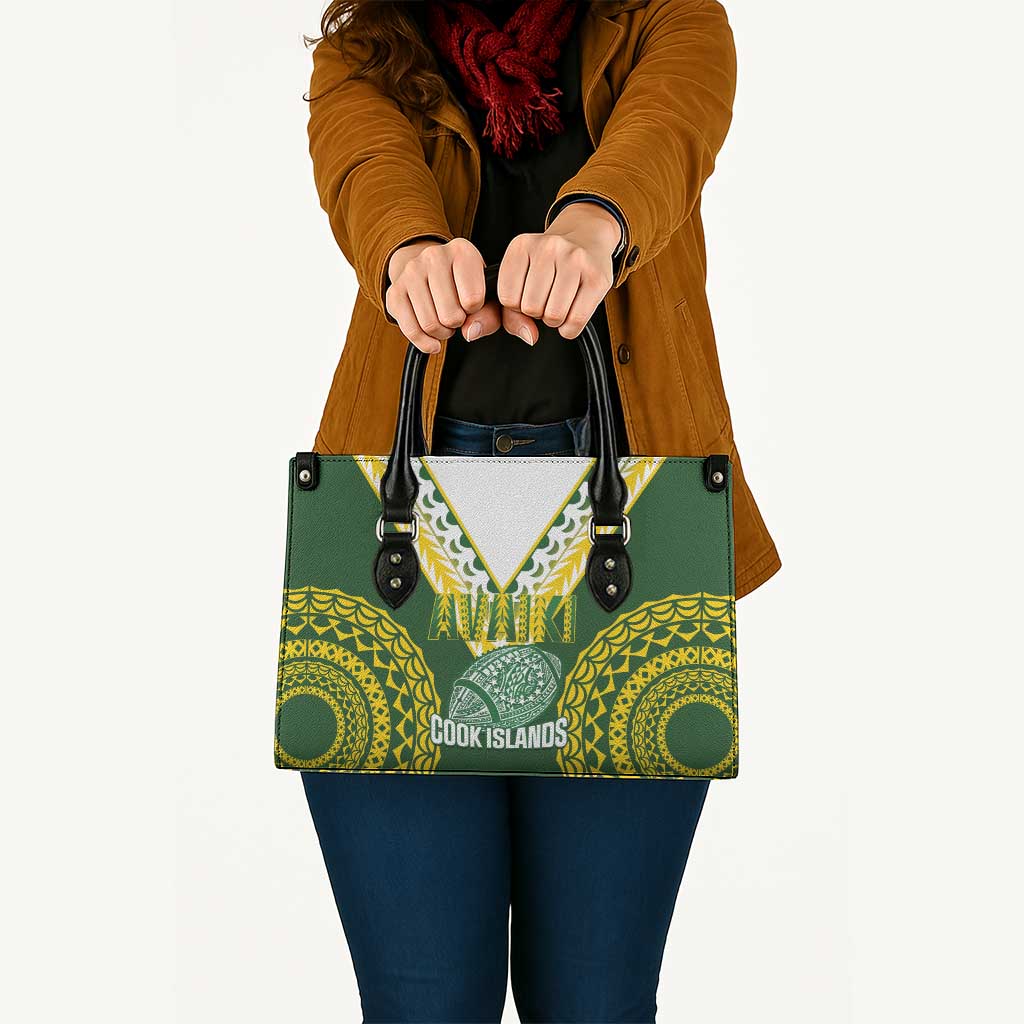 Avaiki Cook Islands Rugby Leather Bag Kuki Airani Tatau Green - Aussie Hoodie