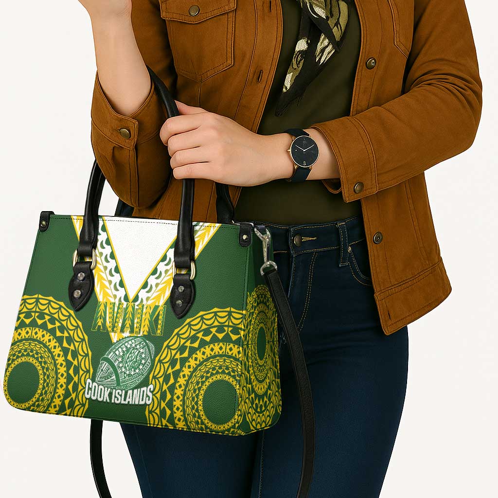 Avaiki Cook Islands Rugby Leather Bag Kuki Airani Tatau Green - Aussie Hoodie