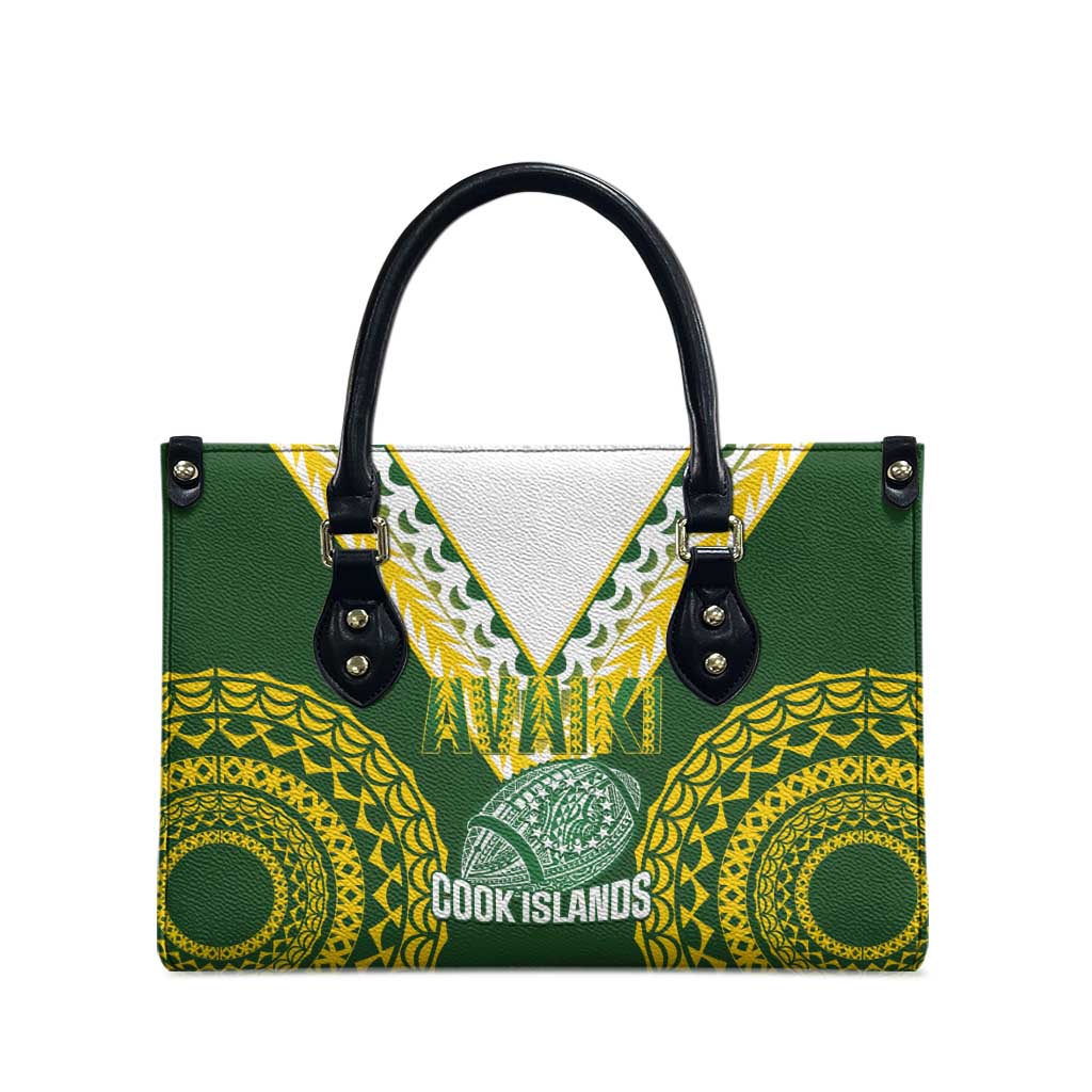 Avaiki Cook Islands Rugby Leather Bag Kuki Airani Tatau Green - Aussie Hoodie