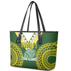 Avaiki Cook Islands Rugby Leather Tote Bag Kuki Airani Tatau Green - Aussie Hoodie