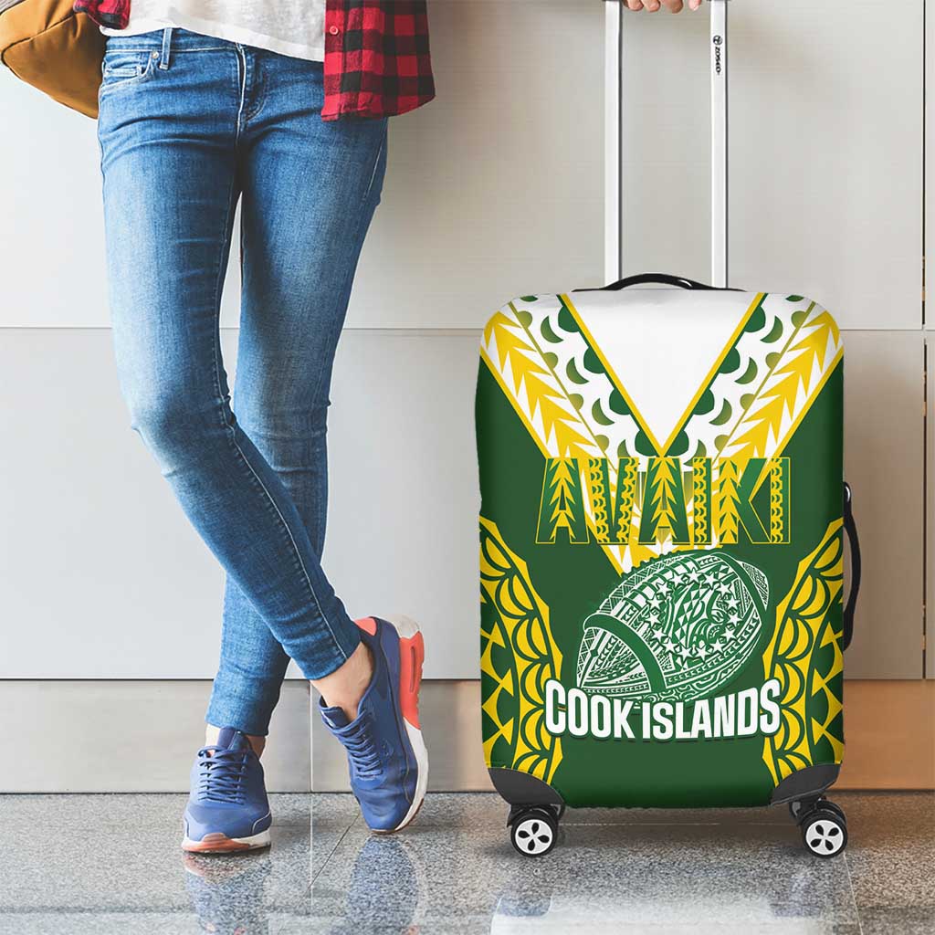 Avaiki Cook Islands Rugby Luggage Cover Kuki Airani Tatau Green - Aussie Hoodie