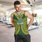 Custom Avaiki Cook Islands Rugby Men Tank Top Kuki Airani Tatau Green - Aussie Hoodie