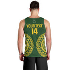 Custom Avaiki Cook Islands Rugby Men Tank Top Kuki Airani Tatau Green - Aussie Hoodie