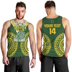 Custom Avaiki Cook Islands Rugby Men Tank Top Kuki Airani Tatau Green - Aussie Hoodie