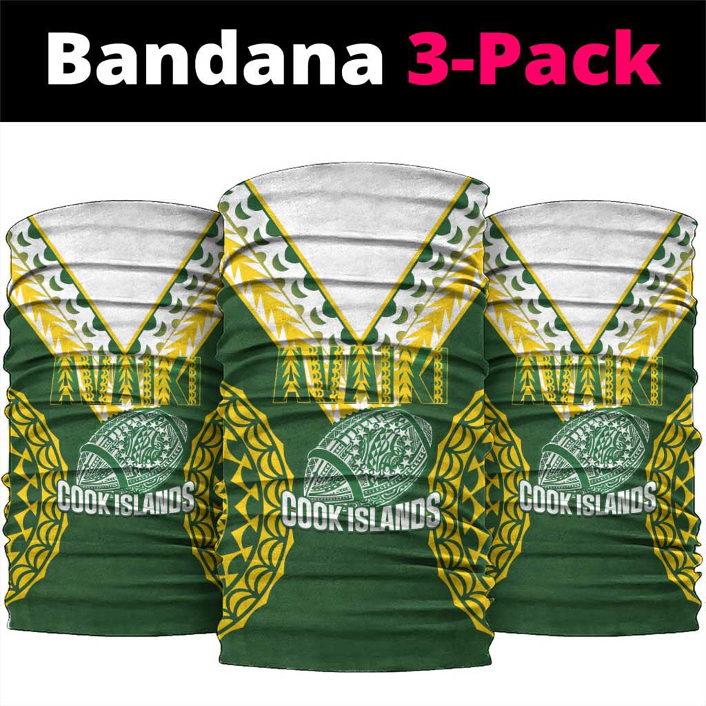 Avaiki Cook Islands Rugby Neck Gaiter Kuki Airani Tatau Green - Aussie Hoodie